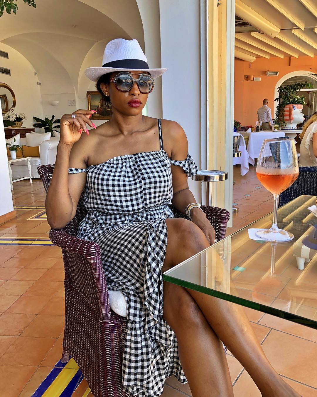 Veronica Odeka's vacation in Italy…