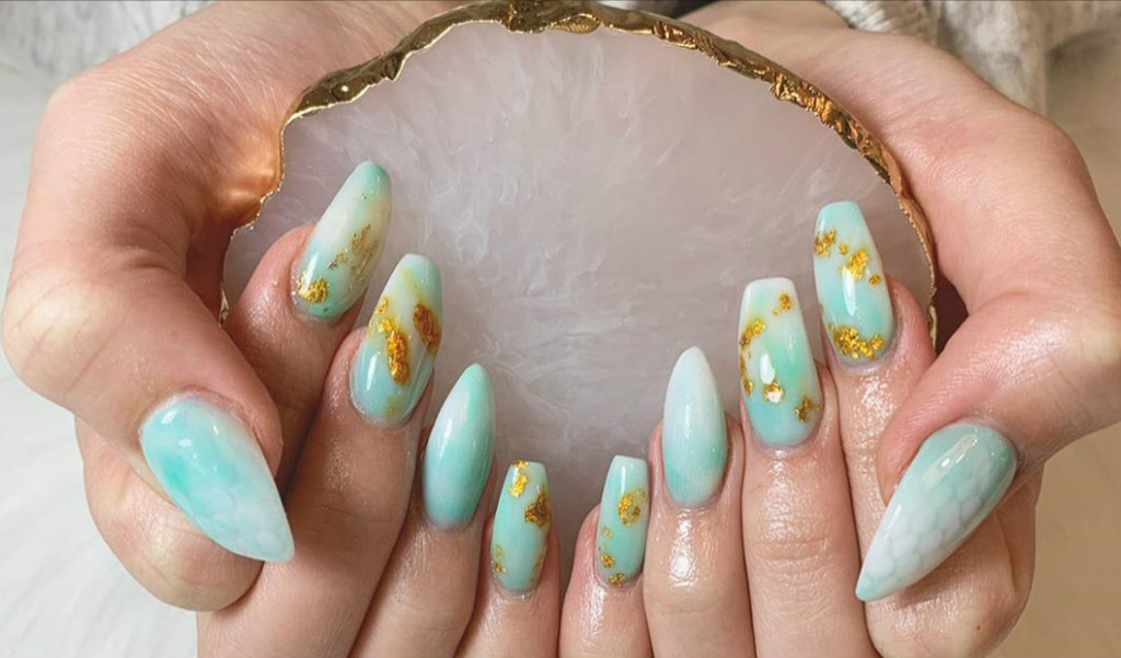 Jade marble nails Style Rave