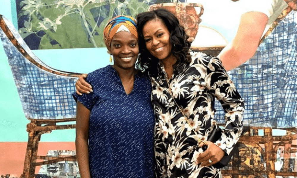 michelle-obama-visits-njideka-akunyili-crosby-studio-style-rave