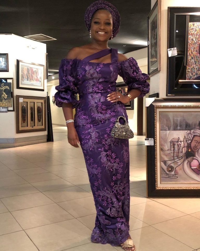 The Latest Long Aso Ebi Gowns In Best Colours For This Wedding Season