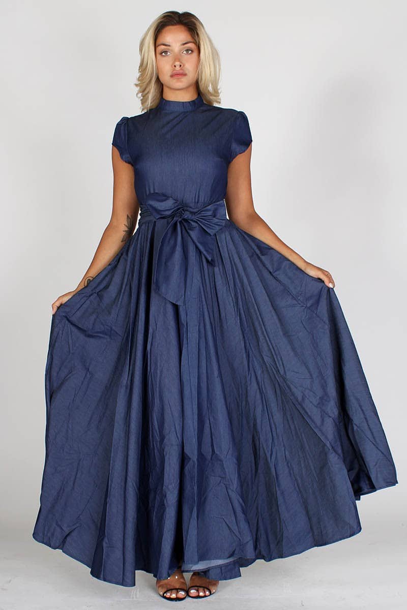 denim a line dress