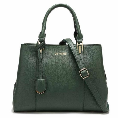 Green Sandra Vegan Leather Tote Handbag For Fall Winter Spring Summer