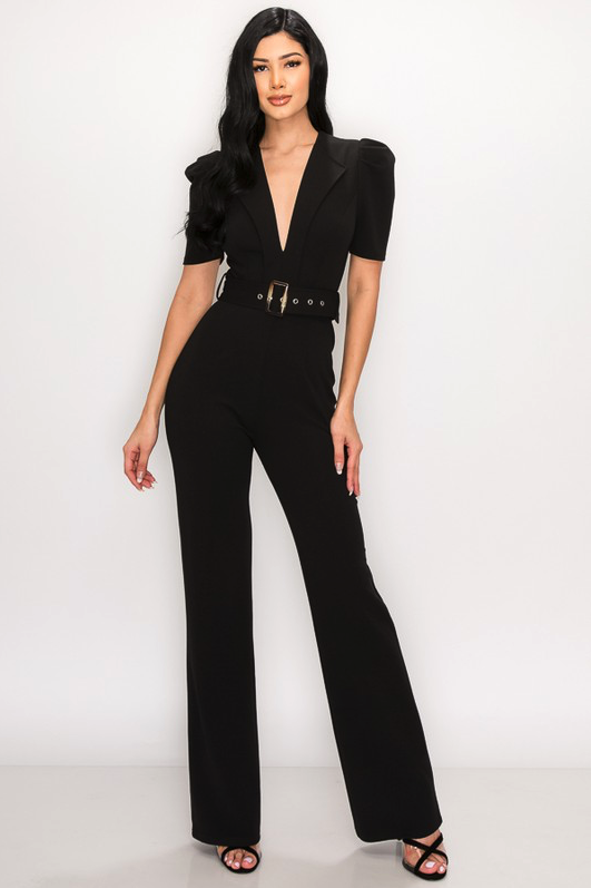 Style Trends: Belted V-Neck Jumpsuit by Millie