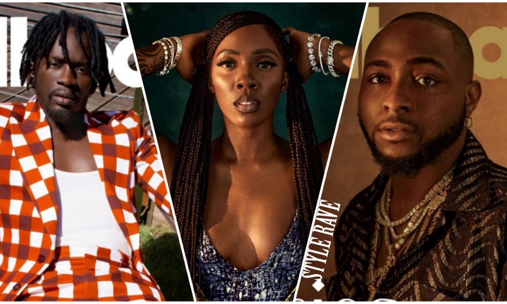 Tiwa Savage, Davido And Mr Eazi Grace The Cover Of Billboard Magazine