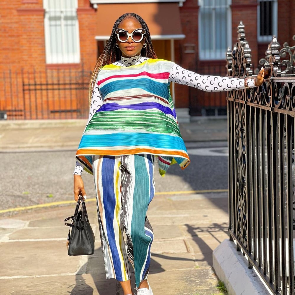 Look Of The Day: Lisa Folawiyo Shows Off Her Style In Contrasting Prints