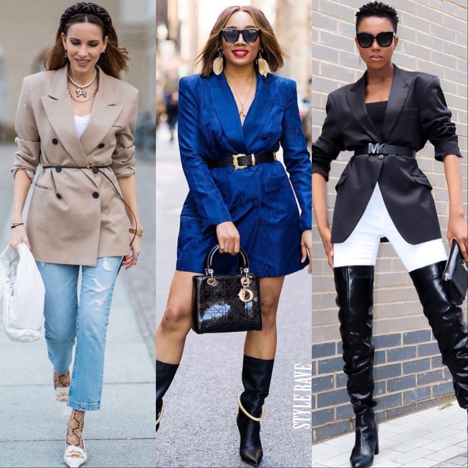 3 black women show how to wear belted blazers