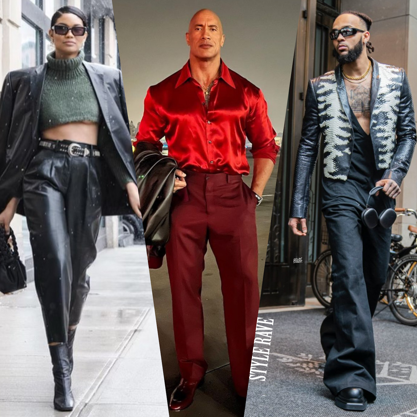 three-celebrities-the-rock-show-how-to-style-leather-jackets-for-men-and-women