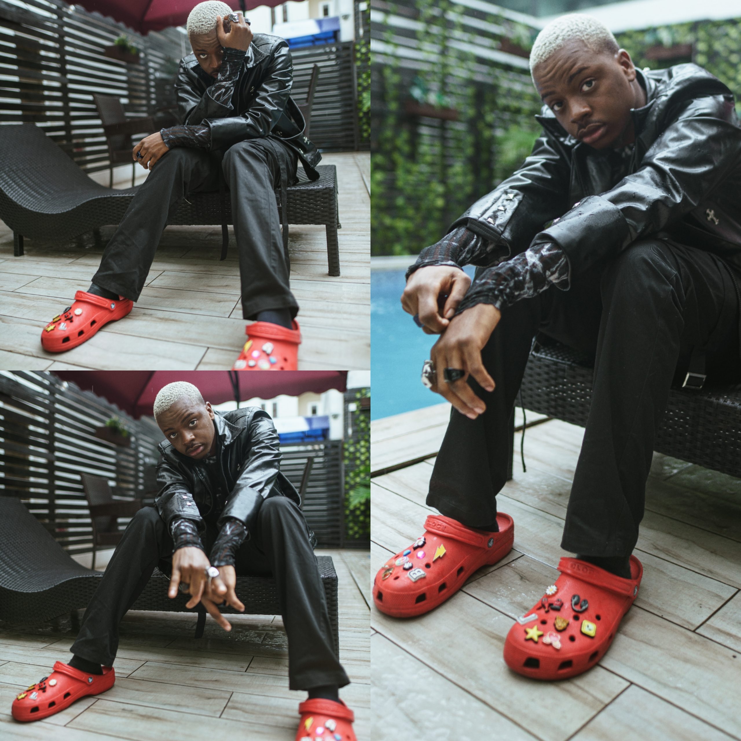 Enioluwa shoes how to style red pair of classic crocs clogs