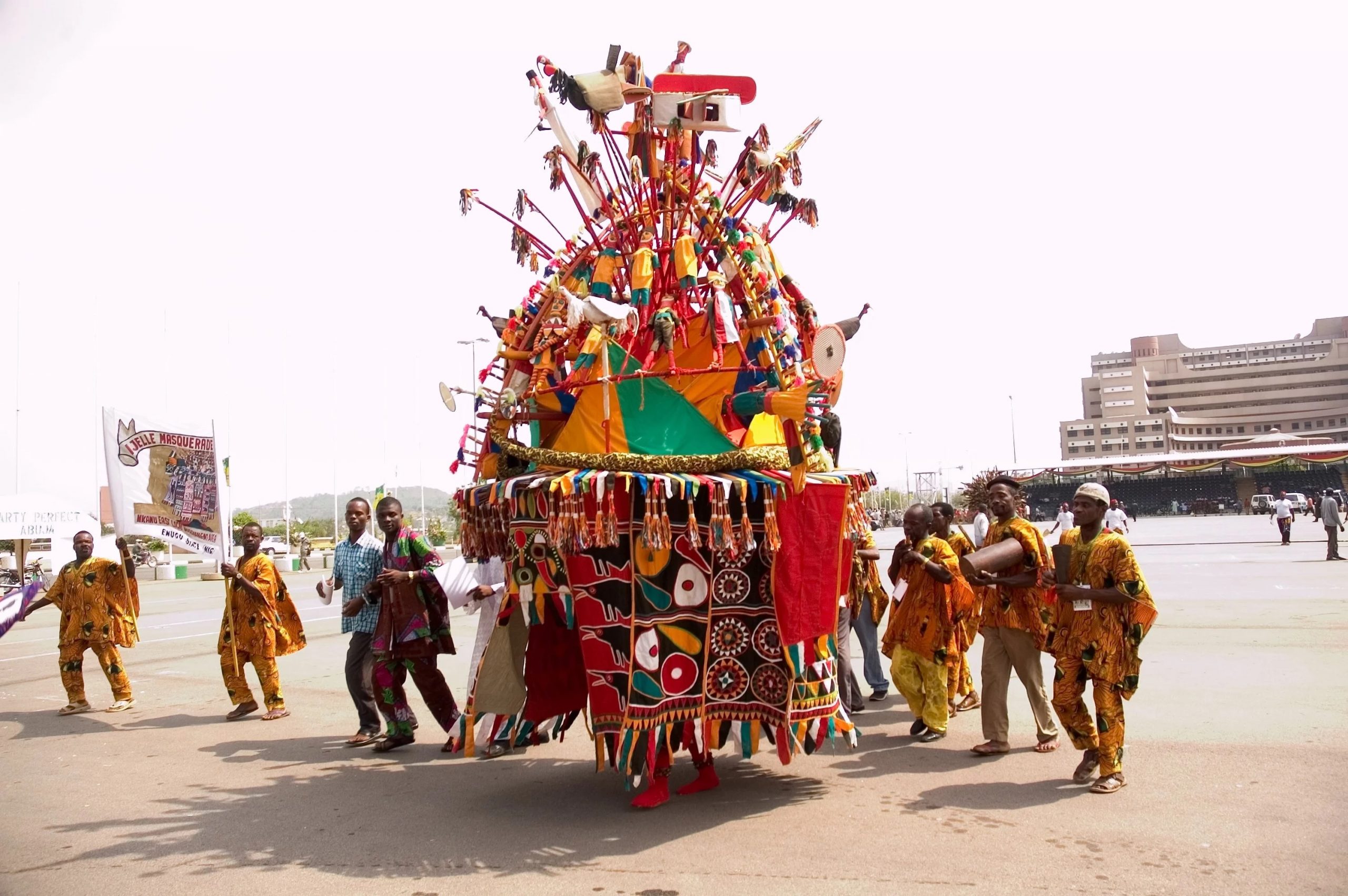 photo of ijele african masquerades from efik tribe 