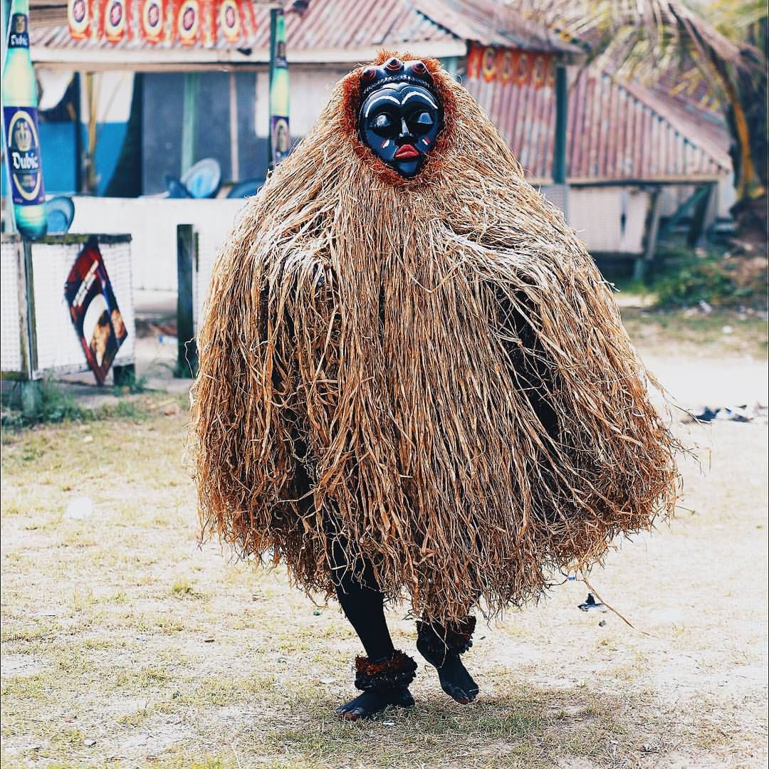 photo of ekpo masquerade from ibibio tribe