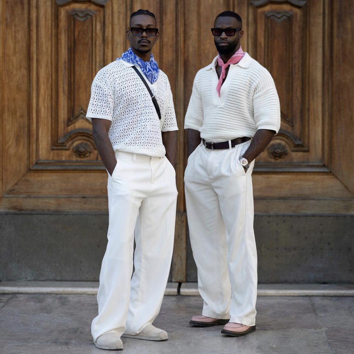 How Fashionable Men Are Styling White Pants This Season