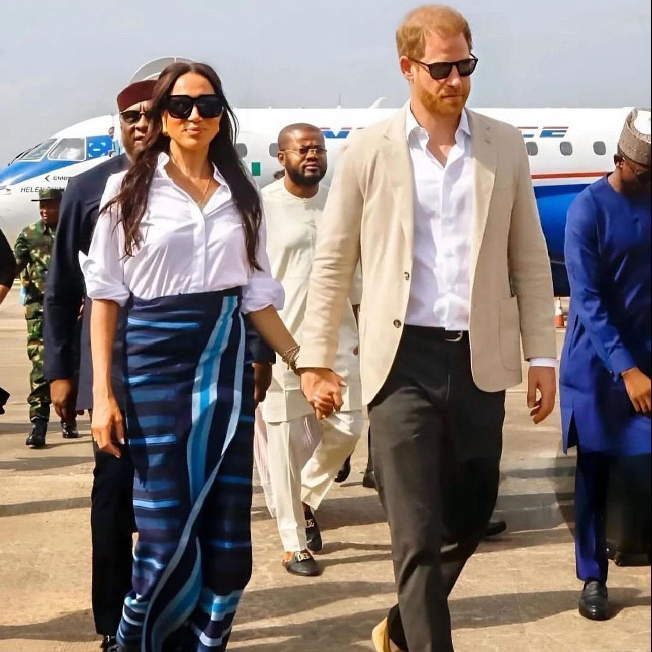 prince harry and meghan markle make news in nigeria on visit