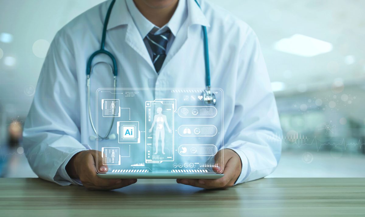 man using medical technology assistant