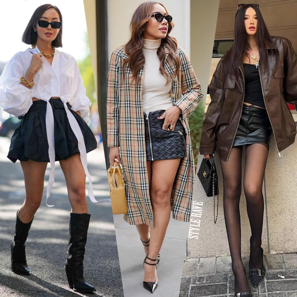 Black miniskirts are the most flirtatious way to kill autumn
