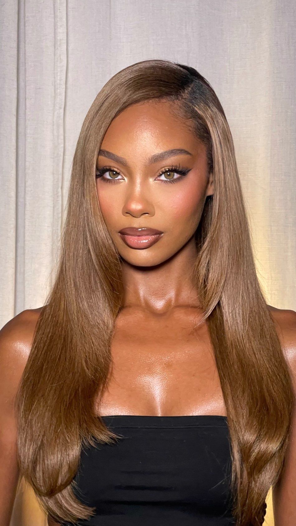 toffee brown best caramel highlights for olive skin