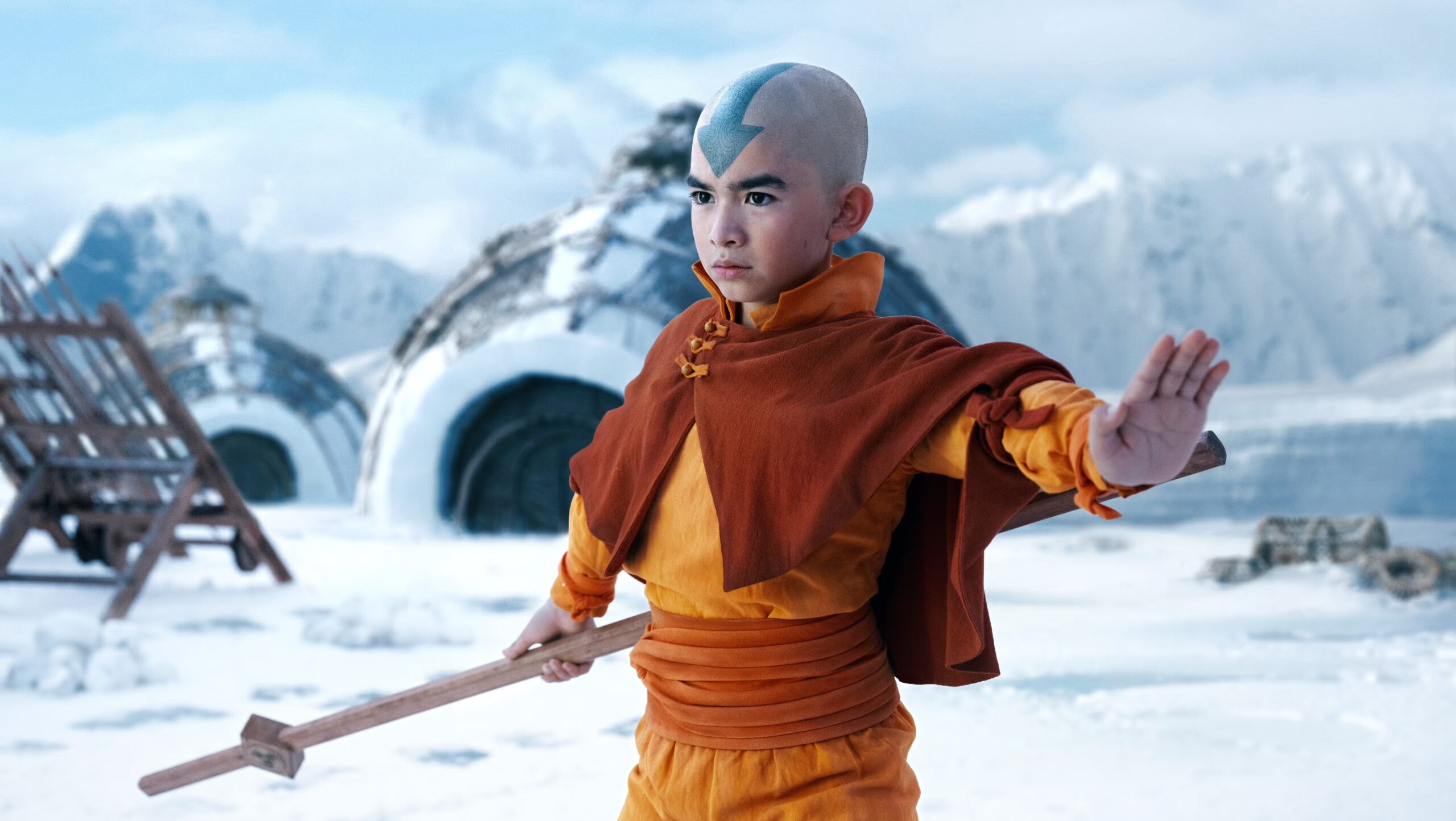 Gordon Cormier as Aang in Netflix’s Avatar: The Last Airbender
