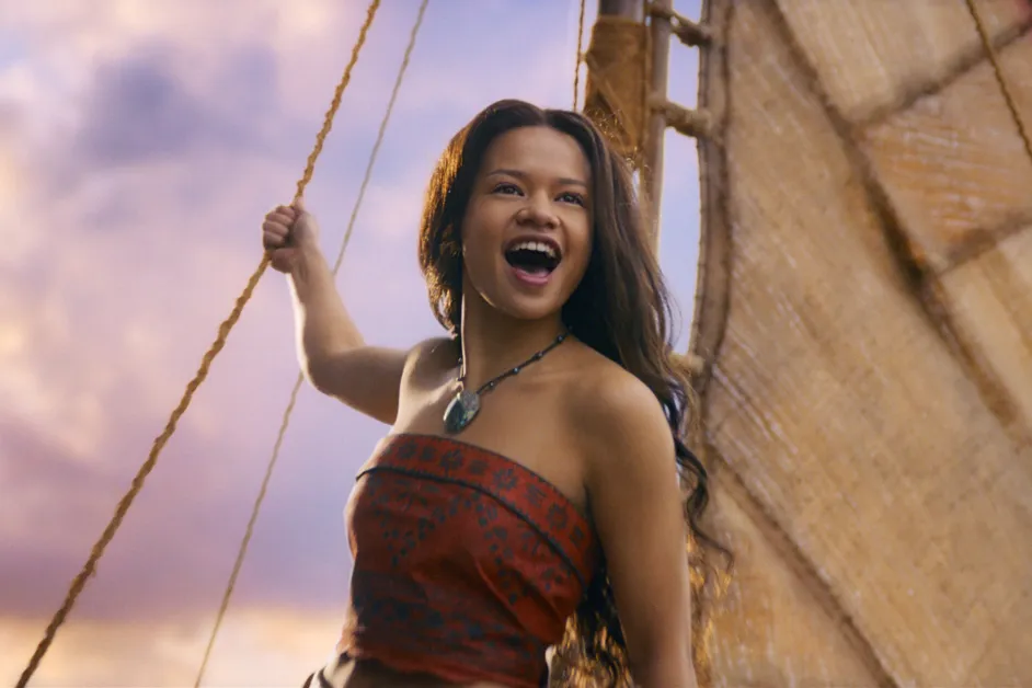 Catherina Laga'aia as Moana in Disney's Moana live action.