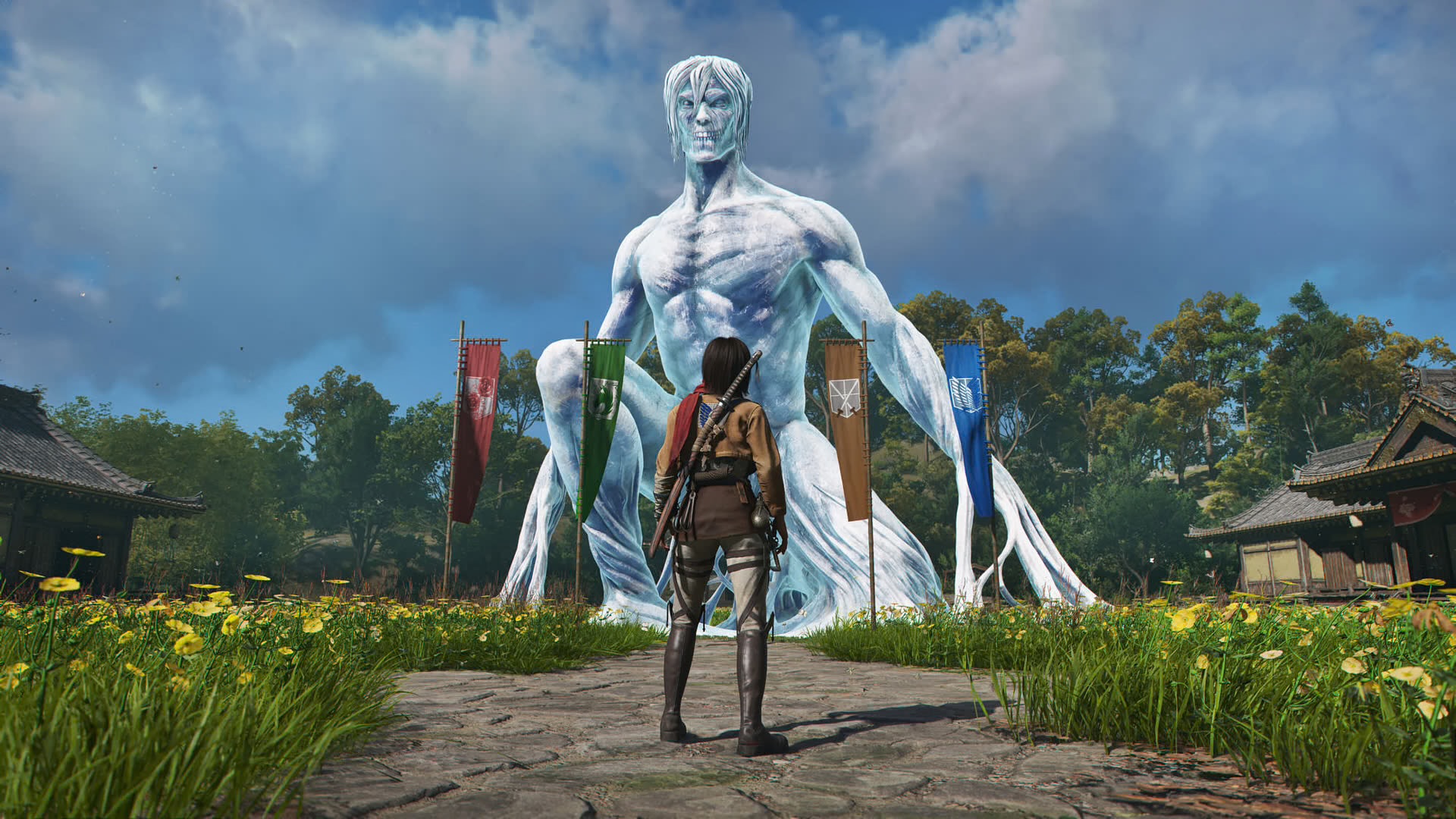 Ubisoft teaser with Attack on Titan crossover elements.