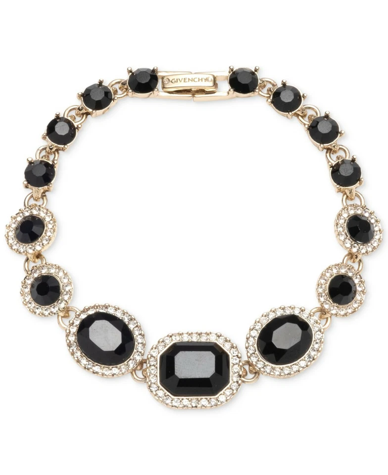 Givenchy Crystal Pavé Flex Bracelet—Jet Colour—vintage Givenchy bracelet designs