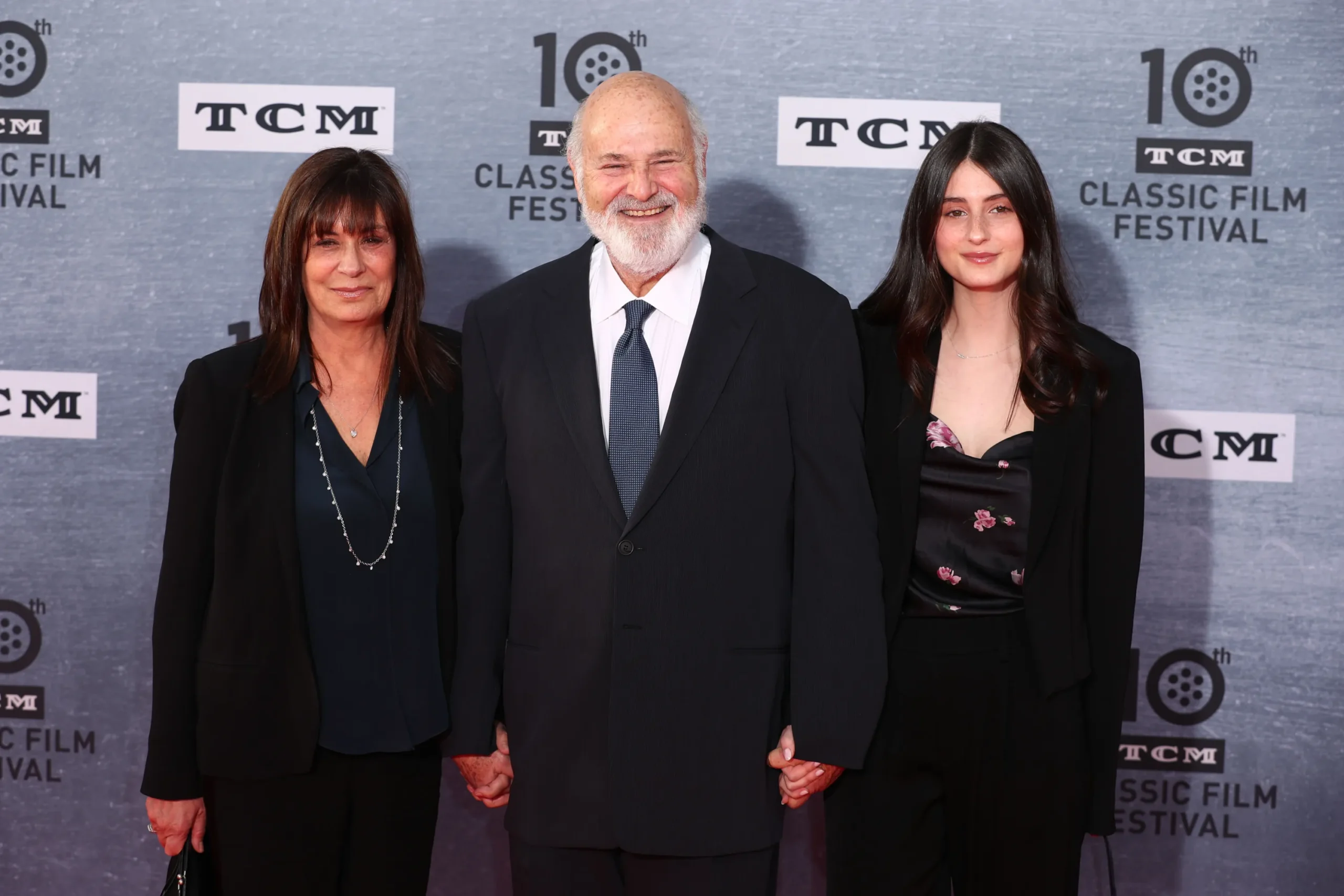Rob Reiner with wife Michele Singer Reiner (left) and daughter Rony Reiner at the 2019 TCM Classic Film Festival in Hollywood.