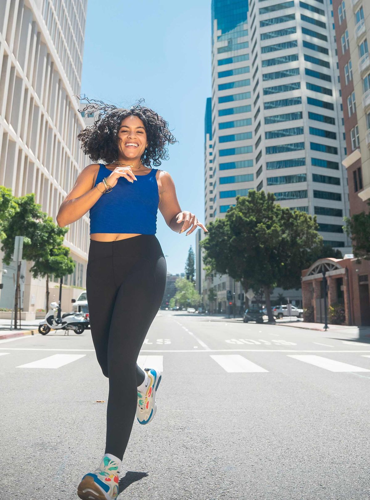 Morning movement routine during a New year fitness challenge