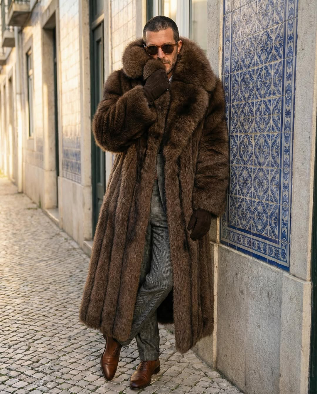 faux fur coats men
