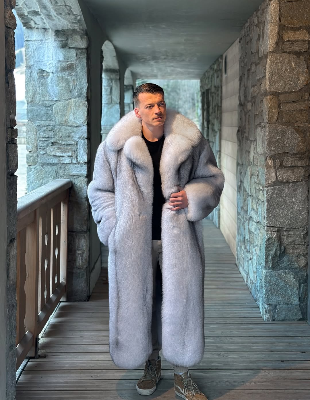 faux fur coats men