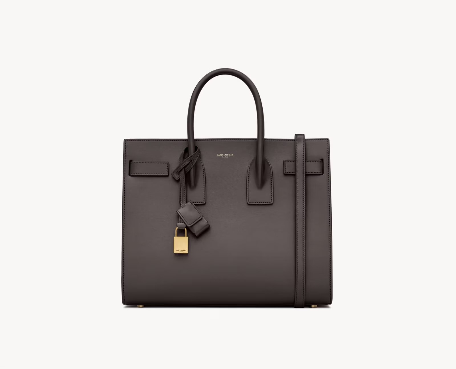 Saint Laurent Calfskin Paglia Palm Sac De Jour bag with woven texture — Best quiet luxury handbags