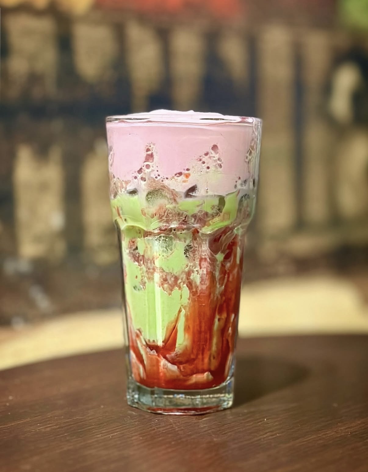 Strawberry matcha for spring