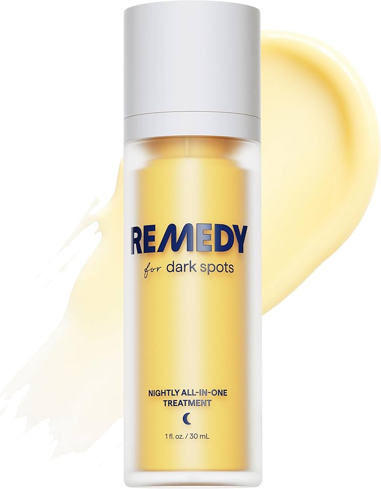 Remedy Nightly All-in- One treatment serum in minimal packaging for mature skin routine— top-rated tranexamic acid serum 2026