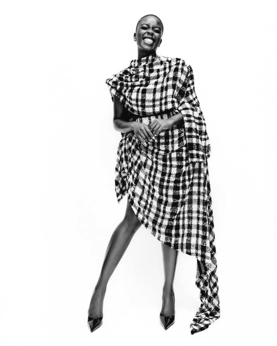 Joy Sunday posing for a stylized editorial portrait as a digital cover star.