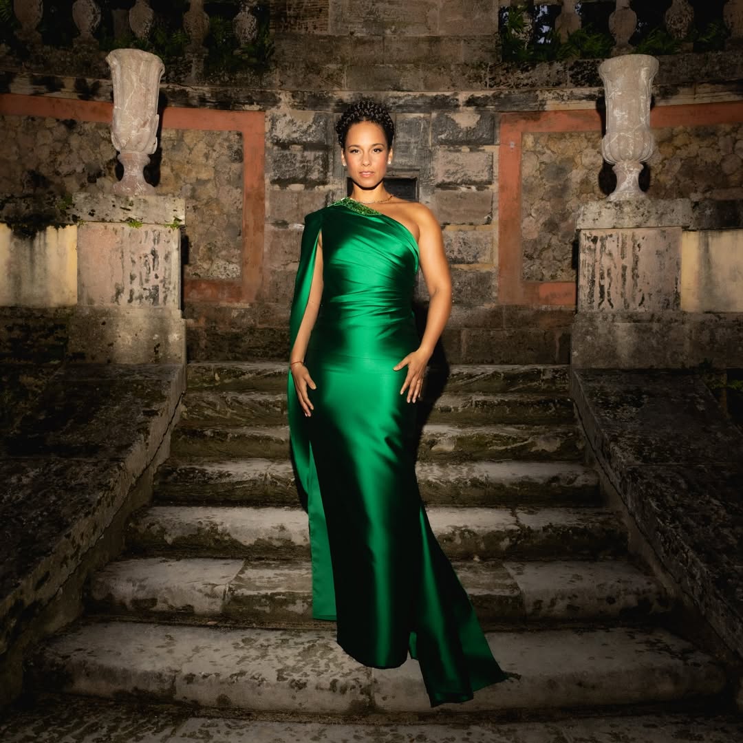 Alicia Keys attending the Con Cora Foundation event supporting Karol G.