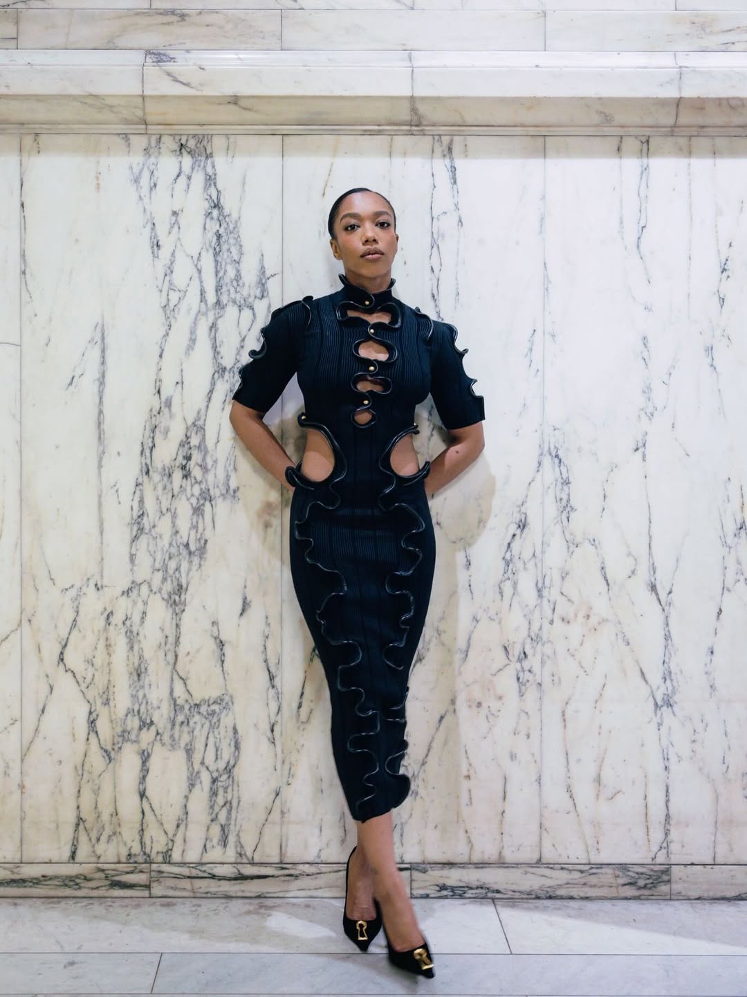 Naomi Ackie Schiaparelli Fashion Becomes Art exhibition gala dinner London outfit