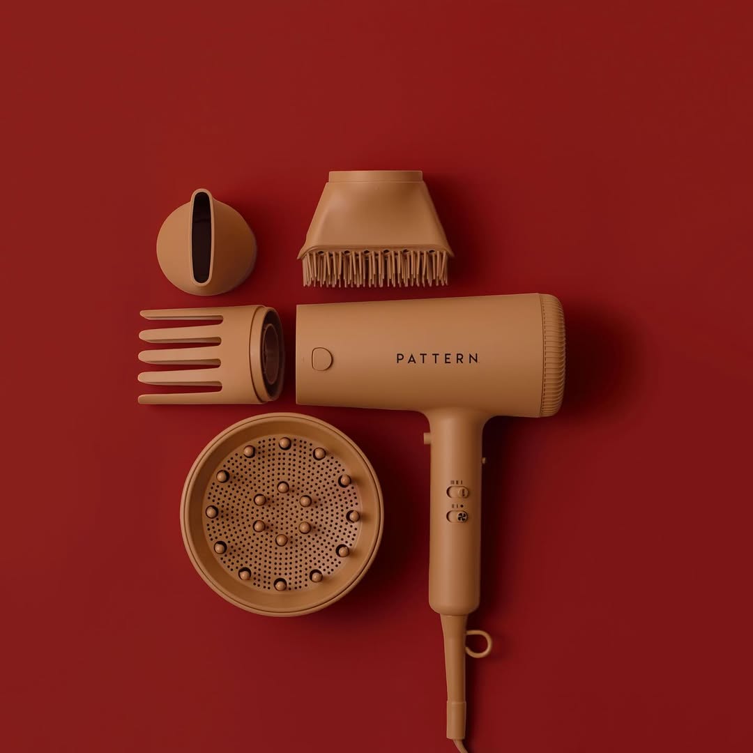 Pattern Beauty blow dryer with comb attachment designed for natural and textured hair drying —best hair dryers 2026 