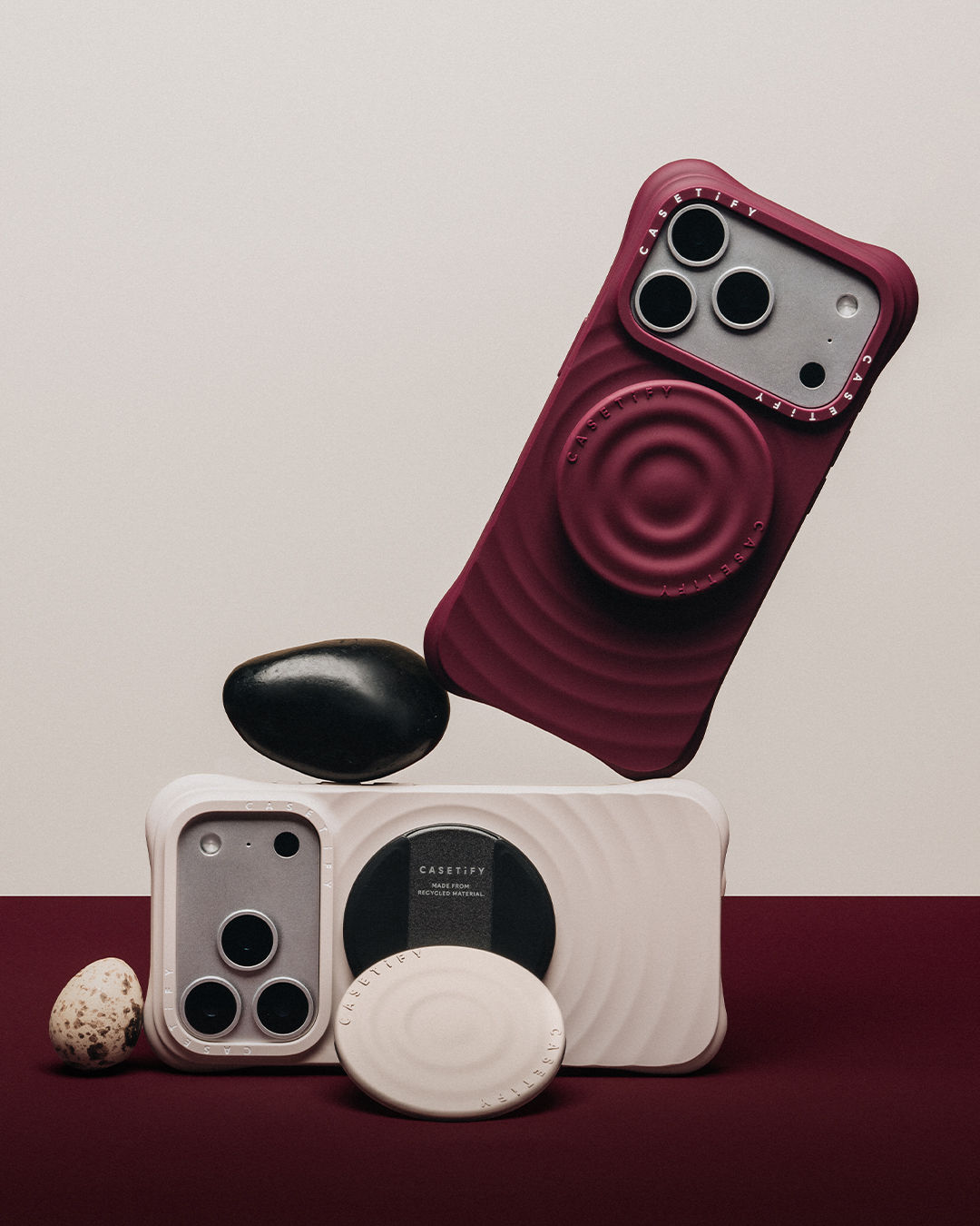 iphones in white and maroon best phone cases