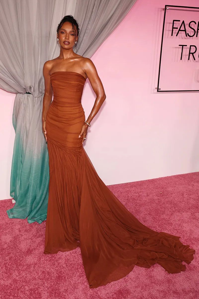 Jasmine Tookes Fashion Trust U.S. Awards 2026 elegant red carpet style