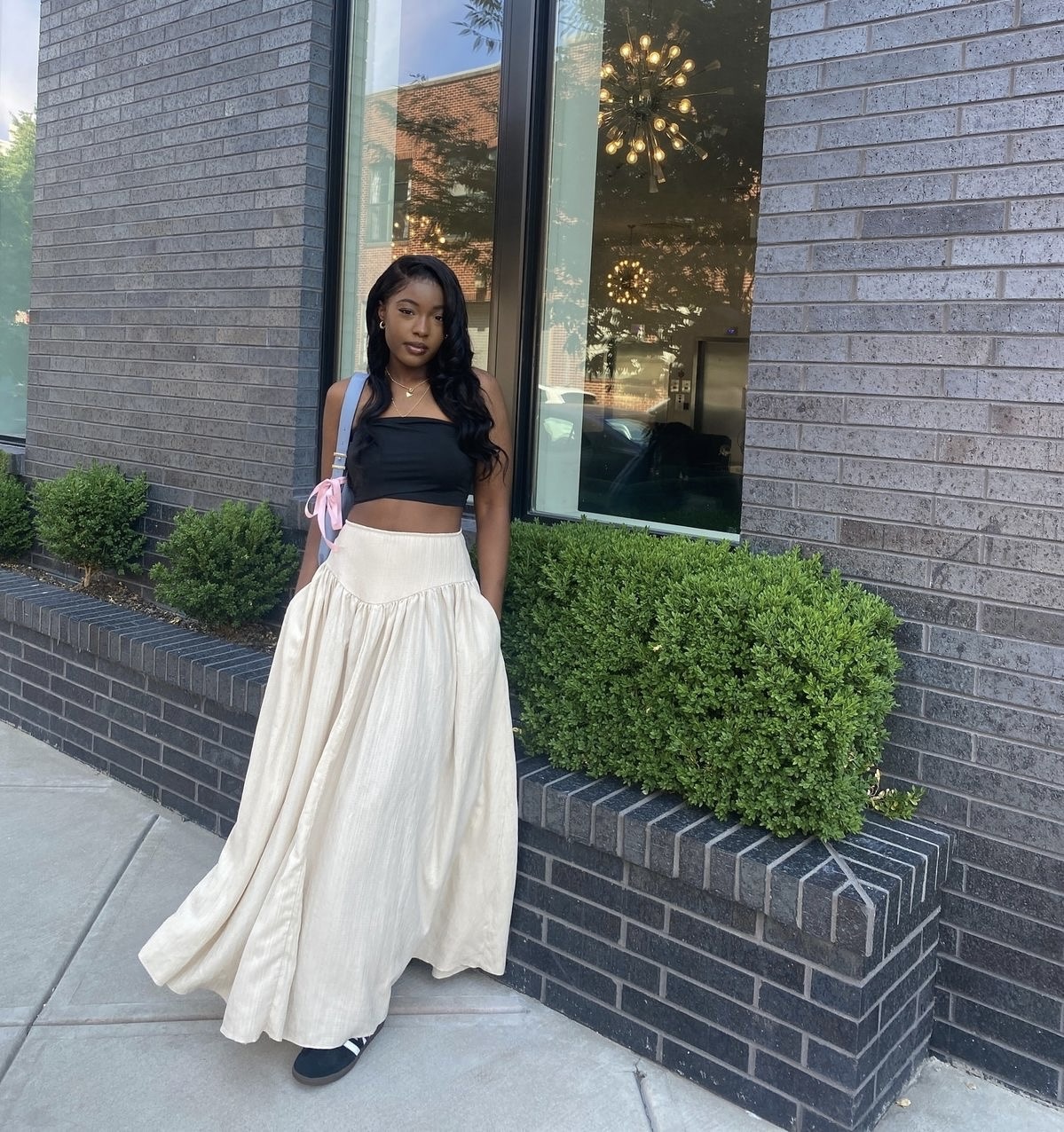 A-line maxi skirt styling tips