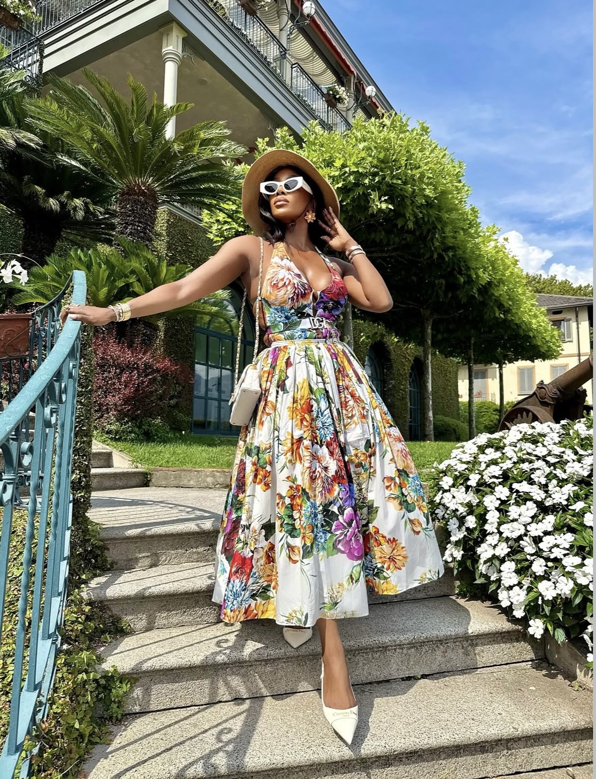 white heels styled with midi dress outfit - white heels styling