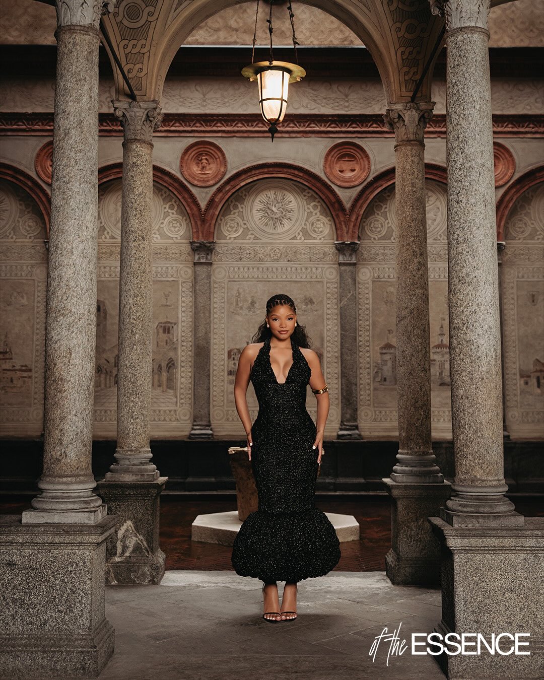 Halle Bailey Essence magazine editorial portrait.