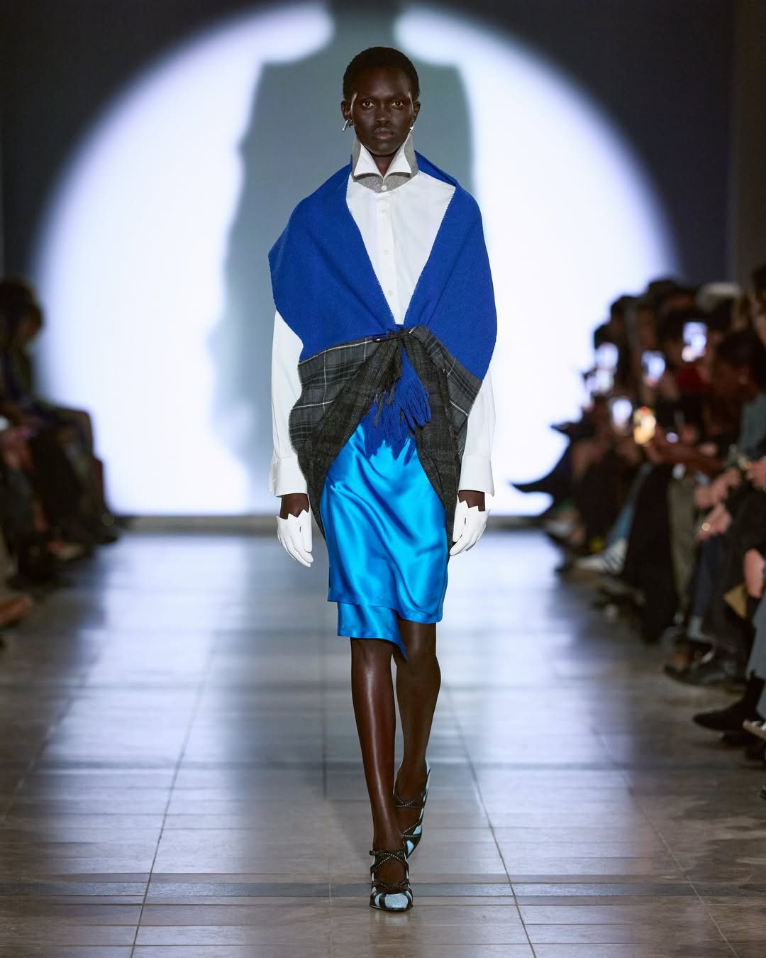 ulie Kegels Fall Winter 2026 collection runway look featuring her signature imperfection aesthetic at Paris Fashion Week