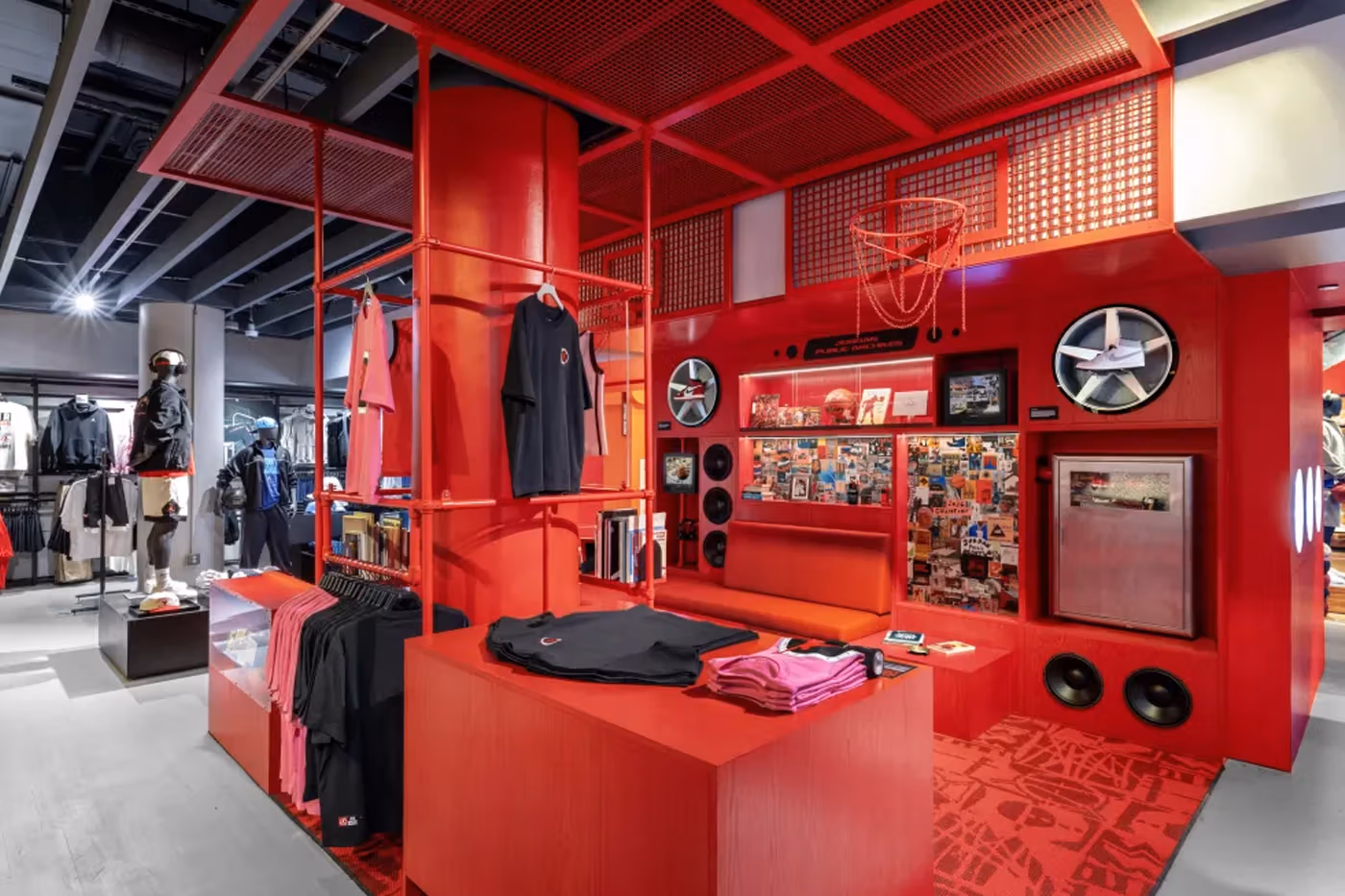 ordan Brand Soul Tower installation featuring Jordan Public Archives at NYC location