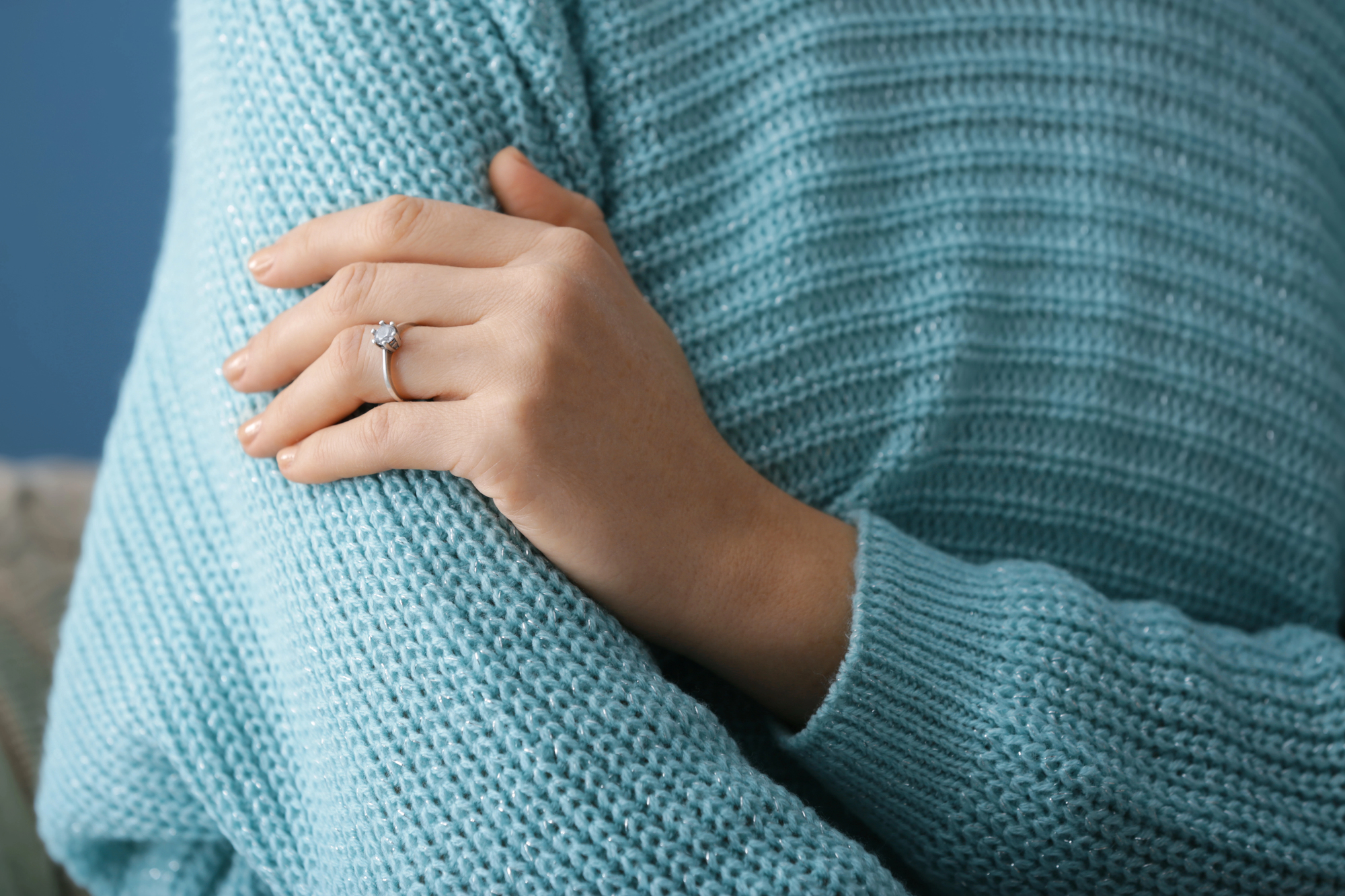 engagement ring on