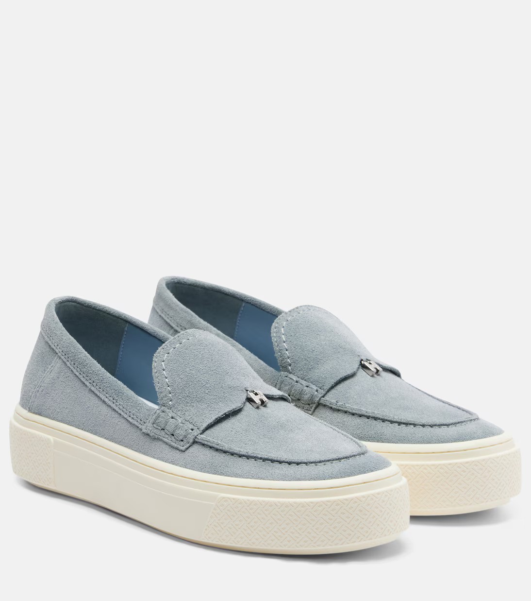 sky blue chunky loafers spring shoes