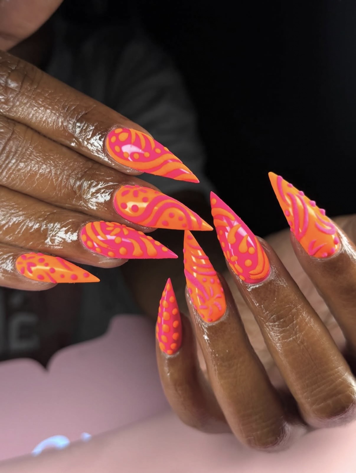 Summer neon nails design