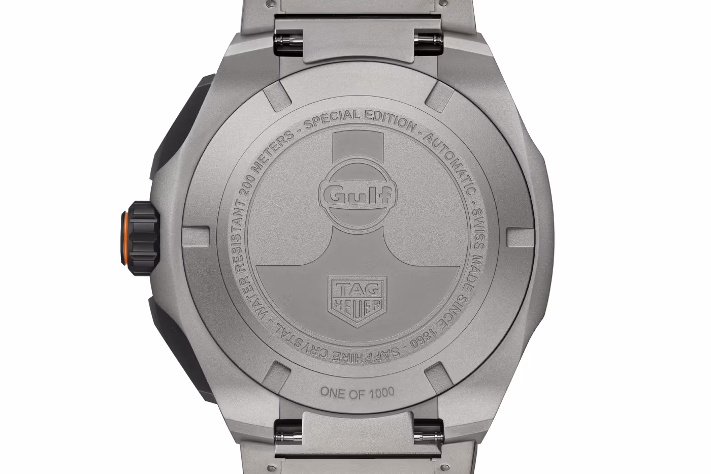 TAG Heuer Gulf caseback engraved Gulf logo titanium screw-down limited 1000 pieces