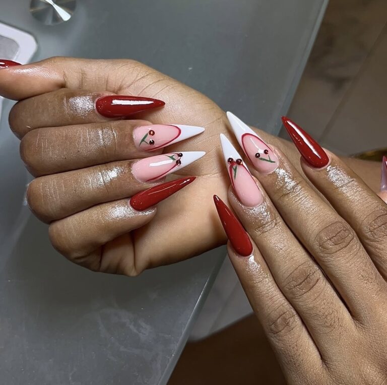cherry-red-nail-designs-summer-style-rave