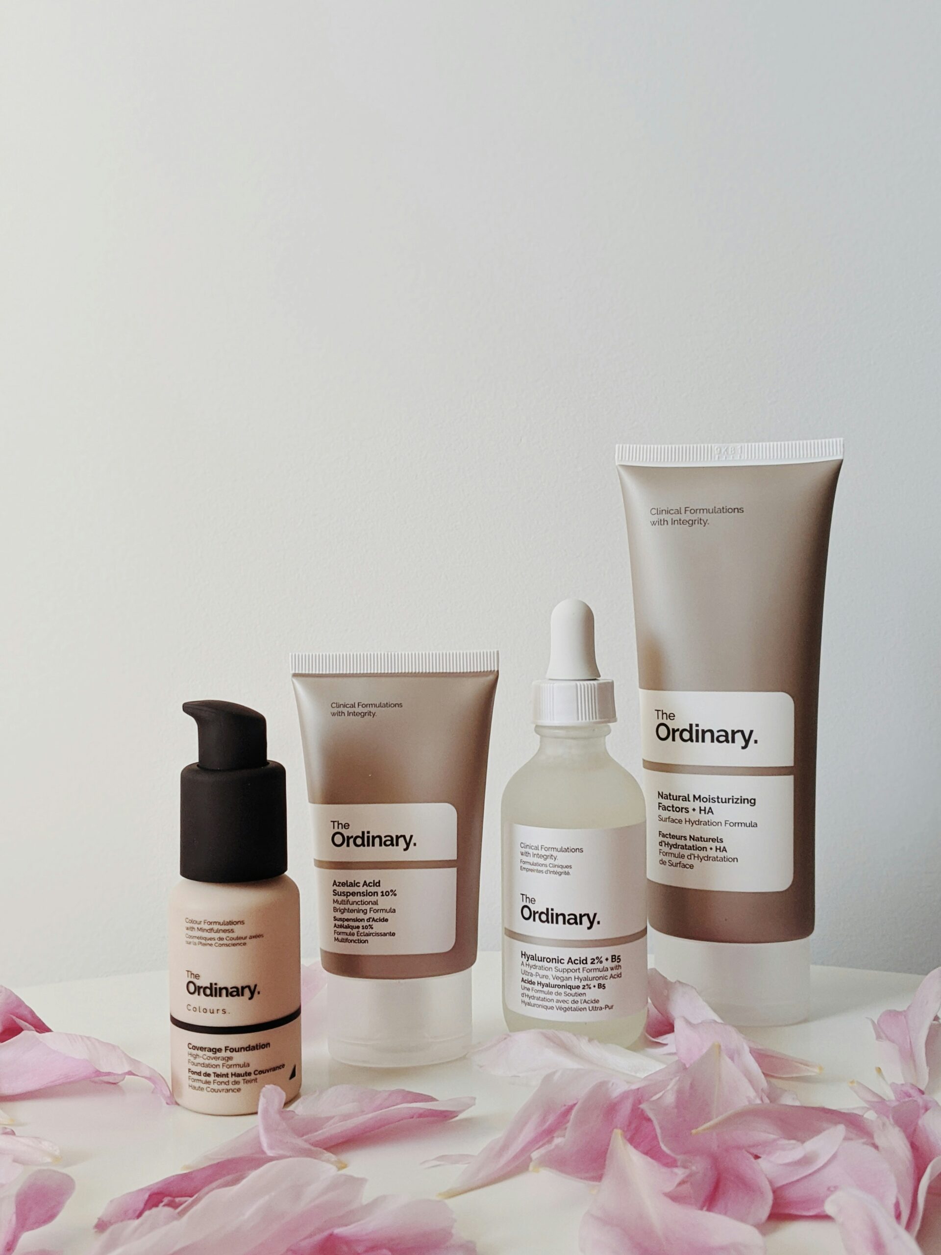 the usual skin care products