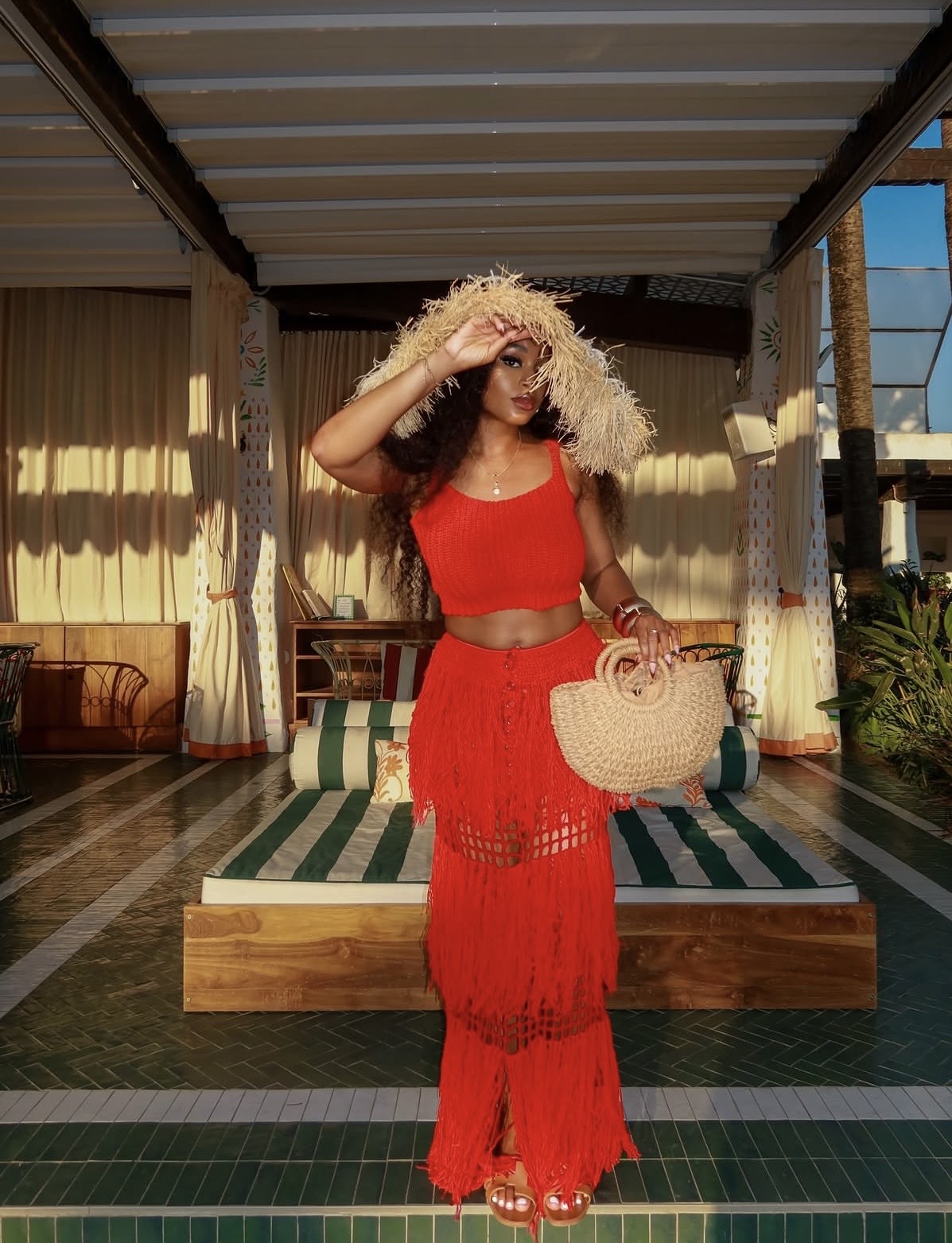 Maxi skirt set summer outfit