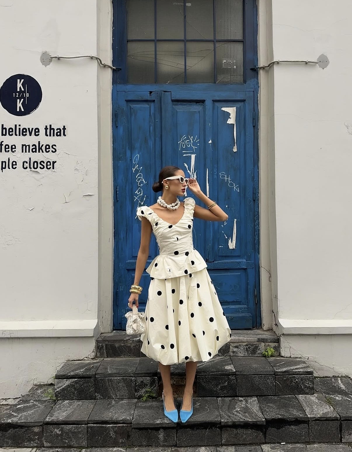 Polka-dot summer outfits