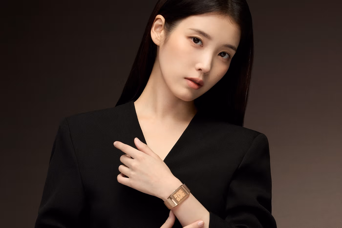 IU photographed with the Jaeger-LeCoultre Reverso Duetto Classic as part of The Hour Before interview series July 2026